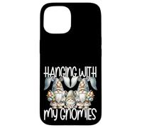 Custodia per iPhone 15 Cute Bunny Gnome Easter Fun Graphic Hanging With My Gnomies