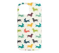 Custodia per iPhone 15 Cute Funny Womens Jumping Multicolor Dachshund Lover Pattern