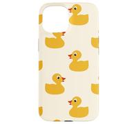 Custodia per iPhone 15 Cute Yellow Rubber Duck Little Bath Toy Black