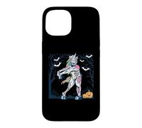 Custodia per iPhone 15 Dabbing Unicorno Scheletro Divertente Halloween Dab Dance Magical