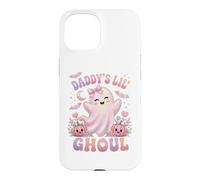 Custodia per iPhone 15 Daddy's Lil' Ghoul Funny Pastel Pink Ghost Halloween Graphic