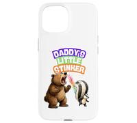 Custodia per iPhone 15 Daddys Little Stinker Bear Skunk Puzza campeggio nei boschi