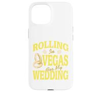 Custodia per iPhone 15 Dadi Vegas viaggio nozze anelli weekend umoristico