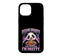 Custodia per iPhone 15 Dammi degli spaghetti e dimmi che sono una bella panda