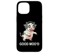 Custodia per iPhone 15 Dancing Mow Music DJ Good Mooh Mood Design