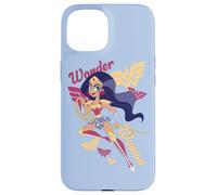 Custodia per iPhone 15 DC Super Hero Girls Wonder Woman and Logos