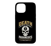 Custodia per iPhone 15 Death Smiles Paramedic EMS Dark Humor Primo soccorritore