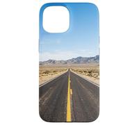 Custodia per iPhone 15 Desert Highway Lungo Rettilineo Strada Vasto Paesaggio