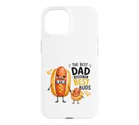 Custodia per iPhone 15 Design con hot dog e mini hot dog con scritta "Greatest Father"