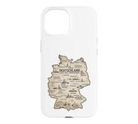 Custodia per iPhone 15 Deutschland Karte Der Landeskinder Germania Vintage Mappa