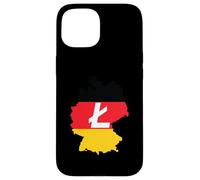 Custodia per iPhone 15 Deutschland Litecoin German Flag Cryptocurrency Litecoin LTC