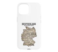 Custodia per iPhone 15 Deutschland Reichsstadte Karte Mappa della città tedesca Viaggi