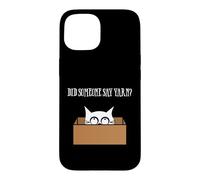 Custodia per iPhone 15 Did Someone Say Yarn Funny Cat Lover Knitting Crochet Hobby