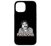 Custodia per iPhone 15 Diego Maradona Vintage Sigaro Retro Calcio Icona