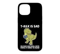 Custodia per iPhone 15 Dinosaur Book Lover T Rex Sad Arms troppo corto per il lettore