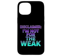 Custodia per iPhone 15 Disclaimer I'm Not For The Deak Retro Synthwave Design