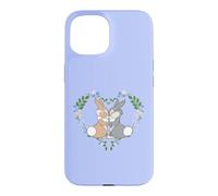 Custodia per iPhone 15 Disney Bambi Thumper & Miss Bunny Floral Heart Valentine's