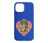 Custodia per iPhone 15 Disney Beauty and the Beast Belle Stained Glass Rose Heart