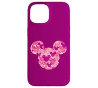 Custodia per iPhone 15 Disney Mickey Mouse Icon Pink Camo Camouflage Pattern