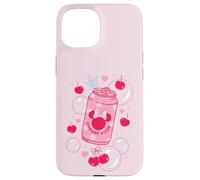 Custodia per iPhone 15 Disney Minnie Mouse Sweet Treats Pink Cherry Soda Coquette
