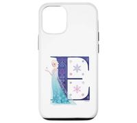 Custodia per iPhone 15 Disney Princess Alfabeto Monogramma Frozen Lettera E per Elsa