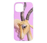 Custodia per iPhone 15 Disney Zootopia 2 Gazelle Pop Star Big Face Purple-Pink