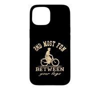 Custodia per iPhone 15 Divertente 2 ° più divertente tra le gambe bicicletta vintage