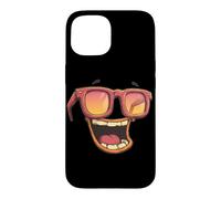 Custodia per iPhone 15 Divertente costume emblema occhiali con una grande risata
