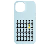 Custodia per iPhone 15 Divertente design per gli amanti degli scacchi con zampe