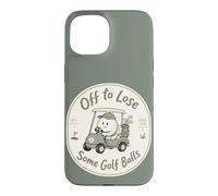 Custodia per iPhone 15 Divertente golf cart golfista Fore Fun alcune palline da golf
