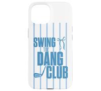 Custodia per iPhone 15 Divertente Golf Swing the Dang Club Blu Golf Mom