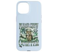 Custodia per iPhone 15 Divertente gufo scontroso per favore mastica silenziosa luna Bootleg