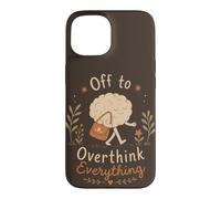 Custodia per iPhone 15 Divertente pensare troppo a tutto Ansia cerebrale Introverso