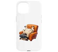Custodia per iPhone 15 Divertente Pug VR Gaming Dog Art