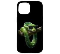 Custodia per iPhone 15 Divertenti Amanti Del Pitone Verde Serpenti Rettili Snake
