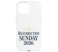 Custodia per iPhone 15 Domenica della Resurrezione 2026 Croce Cristiana Grafico