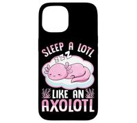 Custodia per iPhone 15 Dormi un sacco come un axolotl