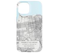 Custodia per iPhone 15 Dove tutto è iniziato - Mappa della città di San Francisco