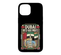 Custodia per iPhone 15 Dubai, Emirati Arabi Uniti, bandiera, orizzonte, punto di riferimento, viaggio