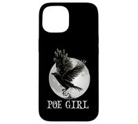 Custodia per iPhone 15 Edgar Allan Poe Raven Letteratura gotica Poesia macabra