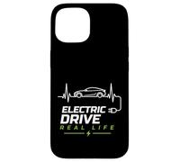 Custodia per iPhone 15 Electric Drive Real Life EV Car Charging