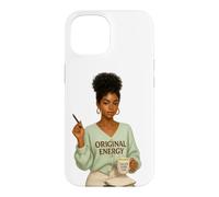 Custodia per iPhone 15 energia originale crea sé positivo donna nera di tutti i giorni