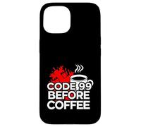 Custodia per iPhone 15 ER Nurse Code 99 Before Coffee Medical Humor