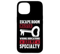 Custodia per iPhone 15 Escape Room Master Indicazioni sbagliate sono il mio gioco di specialità