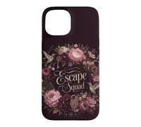 Custodia per iPhone 15 Escape Squad - Lucchetto a chiave con motivo floreale e colibrì