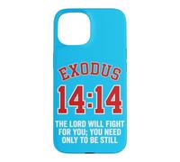 Custodia per iPhone 15 Esodo 14:14 | Il Signore combatterà per te | Fede Biblica