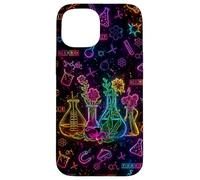 Custodia per iPhone 15 Estetica Fiore Floreale Rosa Preppy Lab Scienza Chimica