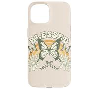 Custodia per iPhone 15 Estetica floreale arcobaleno farfalla benedetta