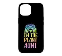 Custodia per iPhone 15 Estetica I'm The Plant Aunt Boho Rainbow Heart