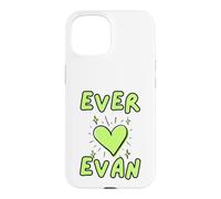 Custodia per iPhone 15 Ever Loves Evan Green Heart and Stars